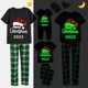 thumbnail image 1 of Pijama navideño a juego para toda la familia, conjunto de ropa de dormir con gorro navideño brillante, color negro, 2023, 1 of 4