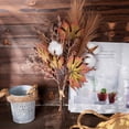 thumbnail image 5 of Artificial Fake Flowers Plants Silk Flower Arrangements Wedding Bouquets Decorations Plastic Floral Table Centerpieces for Home Kitchen Garden Party Décor (Autumn Brown), 5 of 13