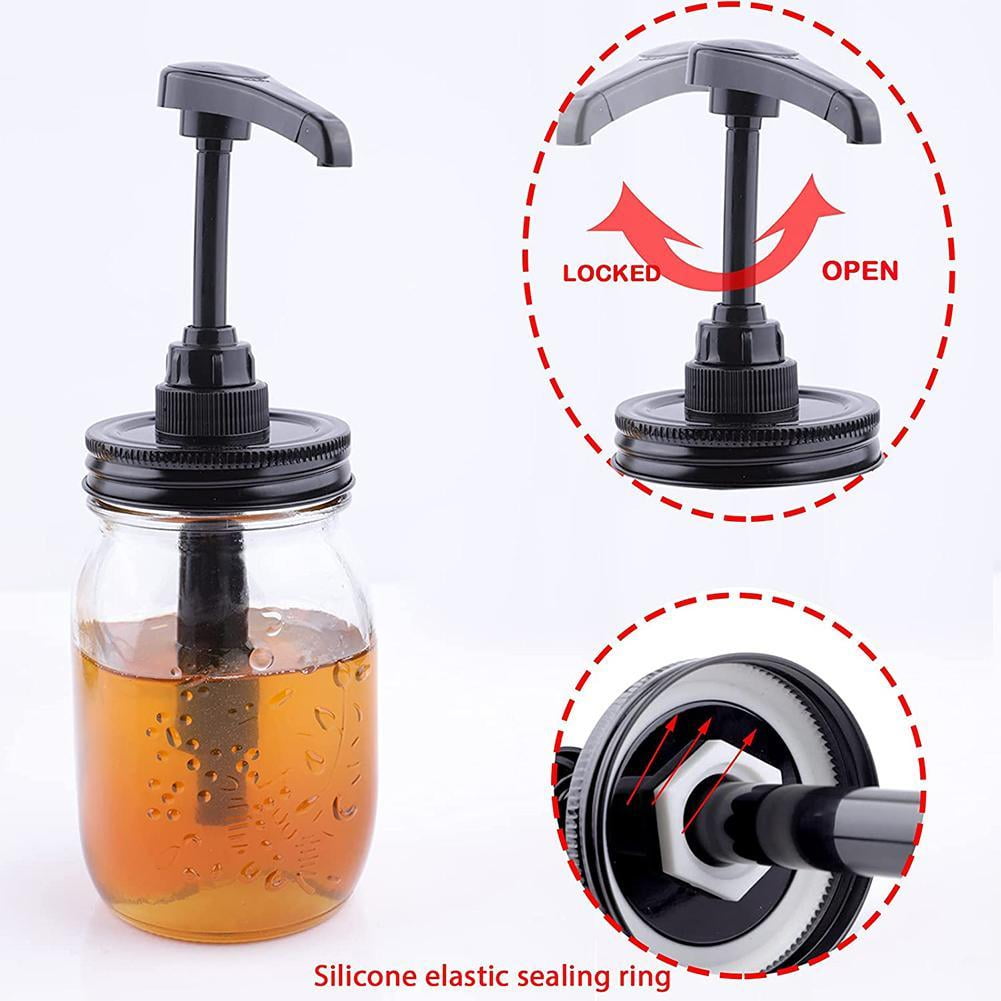 Syrup & Sauce Honey Dispenser Pump Lids For Regular Mouth Mason Jar V9W2 M0N9