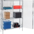 thumbnail image 3 of Nexel Chrome, Security Shelving Unit, 2 Quick Adjust Shelves, 48"W x 14"D x 66"H, 3 of 4