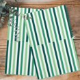thumbnail image 4 of Dark Green Stripe Kitchen Towels Set of 3, Water Absorbent Dish Towel, Geometric White Vertical Striped Decorative Hand Towels - Quick Drying Cloth for Cooking Baking, 18x28 Inch, 4 of 8