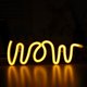 thumbnail image 1 of Luces decorativas Luces LED de neón, luces de fondo creativas para decoración de habitaciones de neón (blanco cálido WOW), 1 of 4