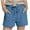 Blue, variant on Mgmyaa Girls' Shorts Kids Summer Casual Rolled Edge Relaxed Shorts