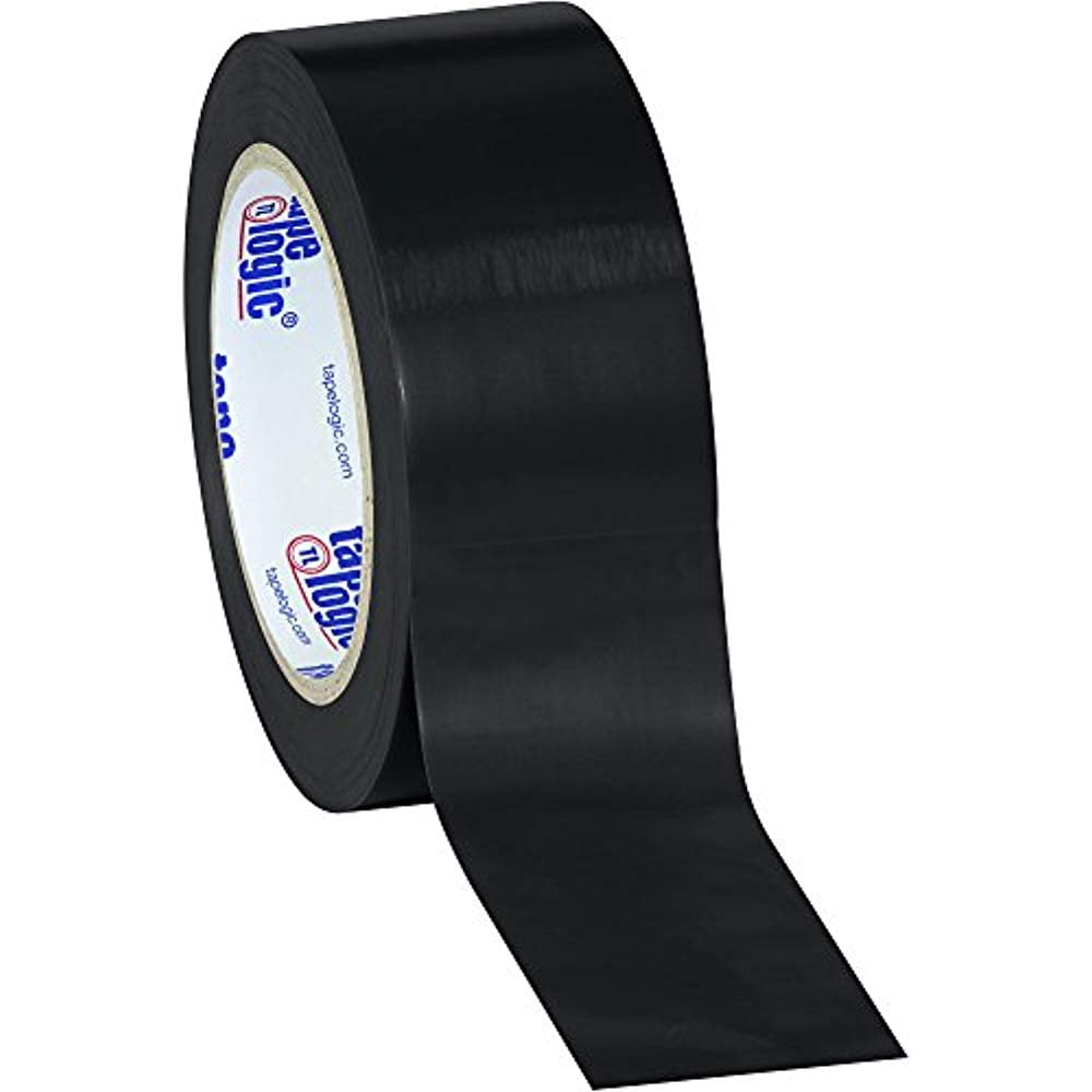 Tape Logic Black Solid Vinyl Safety Tape 2" x 36 Yard Roll (24 Roll/Case)
