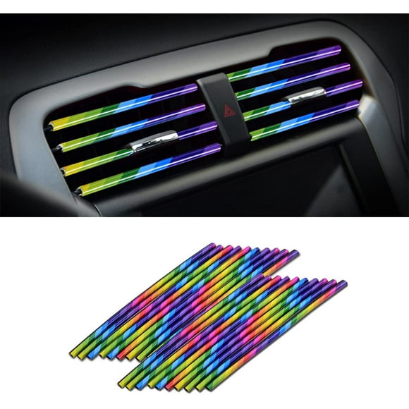 20 Pieces Car Air Conditioner Decoration Strip for Vent Outlet, Universal Waterproof Bendable Air Vent Outlet Trim