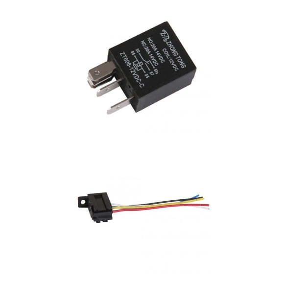 1 Pair 12V 30A 5 Pin SPDT Socket For Automobile Light Lock