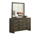 thumbnail image 4 of Meli Ensemble de Lit 4 Pcs Format Simple avec Commode - Cadre en Bois Massif Gris Foncé, 4 of 6