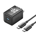 thumbnail image 1 of Cargador Turbo USB-C VENTION GaN de 20W Negro cable 1mt 60W, 1 of 7