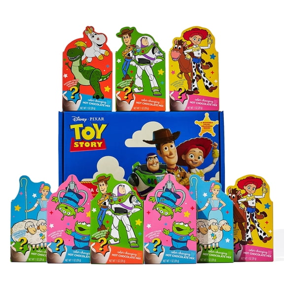 Disney Pixar Toy Story Hot Chocolate Gift Set, 9 Color-Changing Cocoa Boxes, Kids Cocoa Variety Pack, Chocolate Lover, Disney Pixar Fans