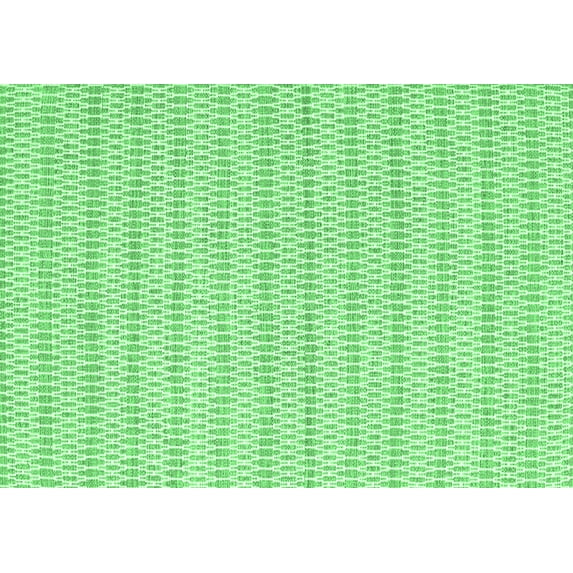 Ahgly Company Indoor Rectangle Abstract Emerald Green Contemporary Area Rugs, 5' x 8'