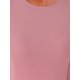 thumbnail image 5 of Vestido de mujer con mangas cortas, cuello redondo, con volantes en la parte inferior, por encima de la rodilla, color rosa oscuro, 5 of 6