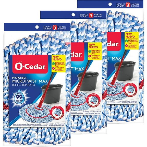 O-Cedar MicroTwist MAX Microfiber Refill (Pack of 3)