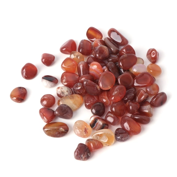 Acahhotxx Round Ball, Natural Stones Fish Tanks Decorative Gravels 0.22Lbs Small Garden Soil for Aquariums Vase Filler - Red Agate
