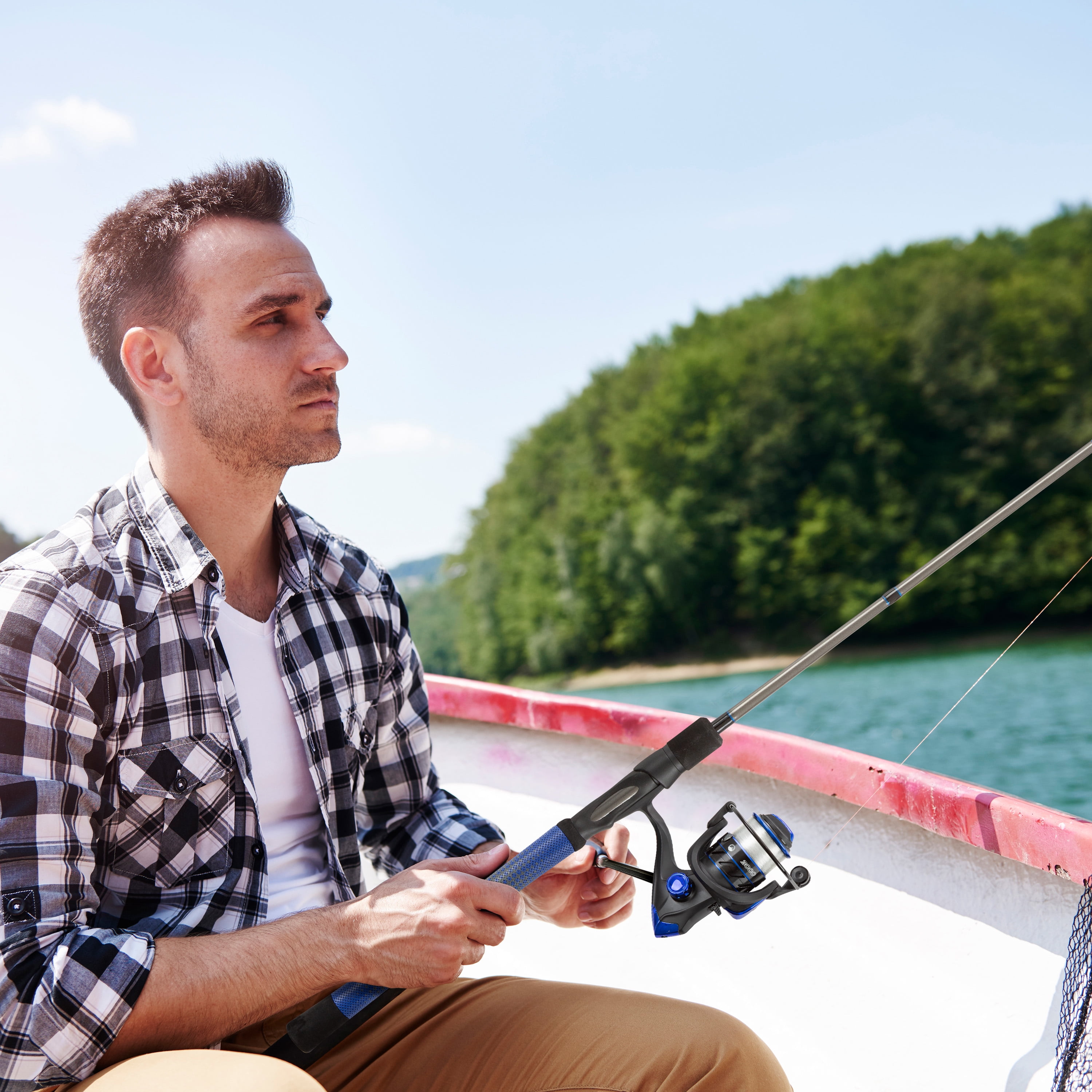 Wakeman Fishing Rod and Reel Combo for Bass, Salmon, or Catfish