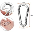 thumbnail image 2 of 100 Pack Spring Snap Hook, Carabiner Clip Galvanized Steel, Silver Quick Link Clip Keychain for Camping, Hiking, Outdoor and Gym, Small M5 Carabiners for Dog Leash & Harness, 2 of 5