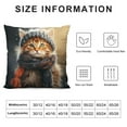 thumbnail image 5 of MDO  Christmas Pillow Cover 18X18 Merry Christmas Cat Decoration Holiday Farmhouse Winter Pillow Case Decor for Home Sofa Couch AA047-18, 5 of 5