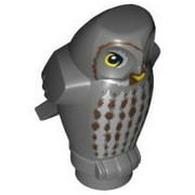 LEGO Animal Owl, Angular Features with Yellow Beak and Eyes and Light Bluish Gray and Dark Brown Chest Feathers Pattern (Errol) Minifigure