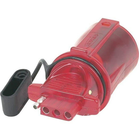 Uriah UE724005 7 RV to 4 Flat Trailer Light Wiring Adapter with LED Test, Red - Nite-Glow