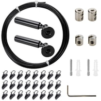 Heavy Duty Retractable Clothesline, Stainless Steel Wall Mounted Clothes Drying System with Kit for Apartment Balcony & Bathroom