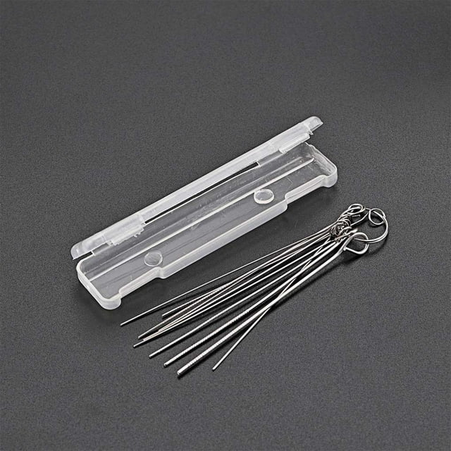 Langgg 10pcs Guitar Nut Slotting File Saw Rods Professional Instrument Slot Filing Set Portable Size Guitars Accessory