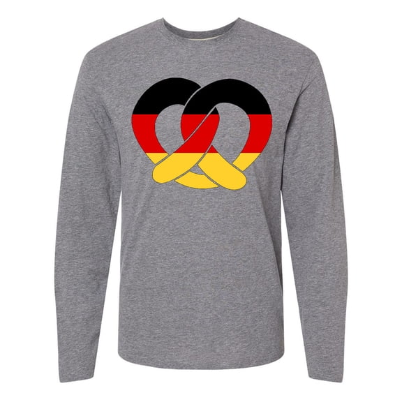 Inktastic German Flag in Pretzel Shape Long Sleeve T-Shirt