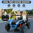 thumbnail image 3 of 24V Ride On UTV for Kids, Electric UTV Car with Remote Control, 2 Seater, Kids Electric Cars Vehicles for Boys Girls, 20'' Spacious Seat, Metal Frame, Music, 3 Speeds, 3 of 7