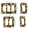 thumbnail image 2 of Yayeee Rocker Switch Wall Plate 1-Gang 4.6"x2.9" Home Decorative Outlet Cover, Black Sunflower Pattern, 2 of 6
