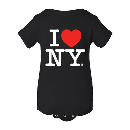 

I Love New York Screen Printed Baby Bodysuits Black S (0M-6M)