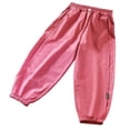 thumbnail image 2 of NAISIBABY Pants for Girls, Loose Fashion Elastic Waist with Pockets Cotton Casual Jogger Trousers Hot Pink 8T, 2 of 3