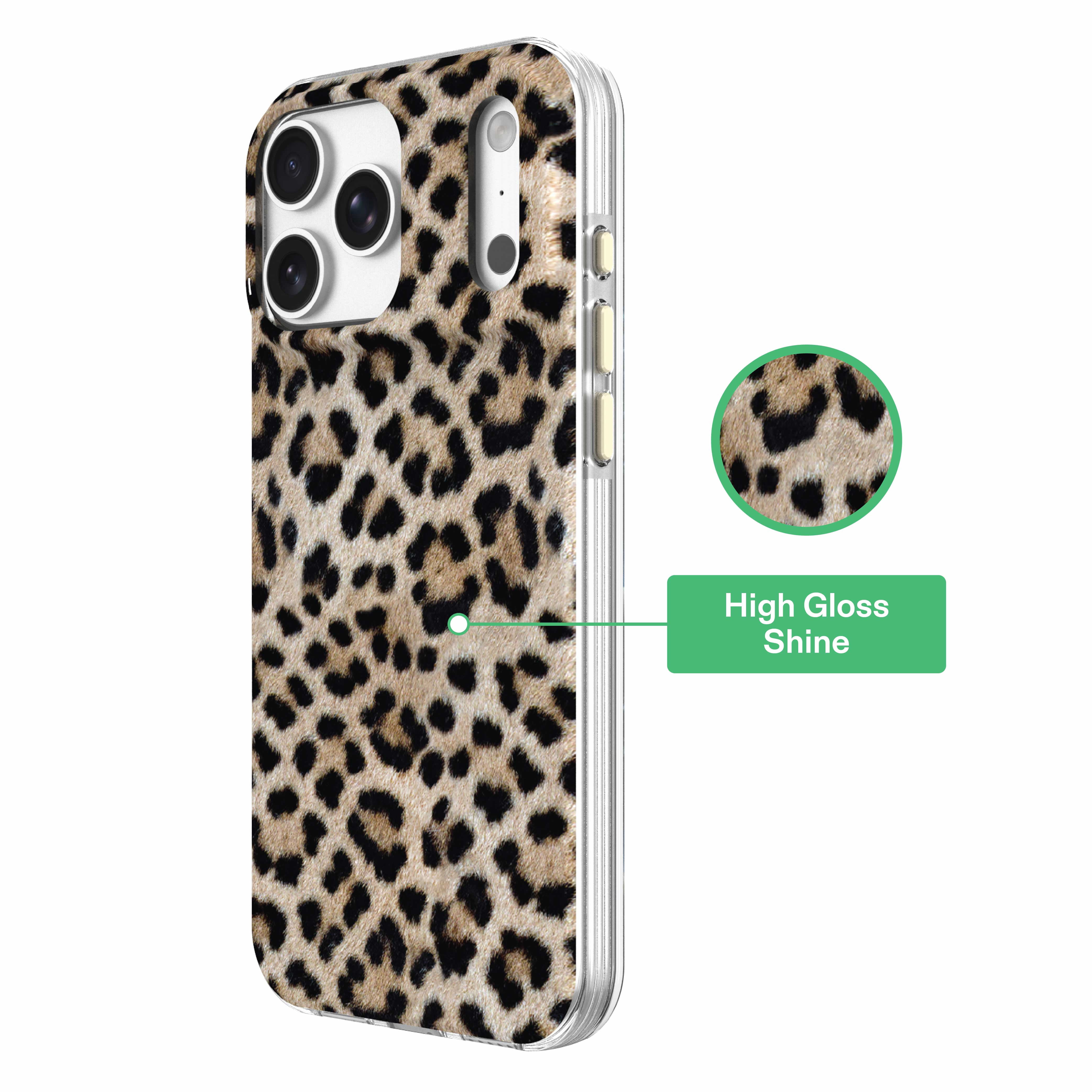 onn Phone Case for iPhone 18 Pro / 17 Pro, MagSafe Compatible - Cheetah Print