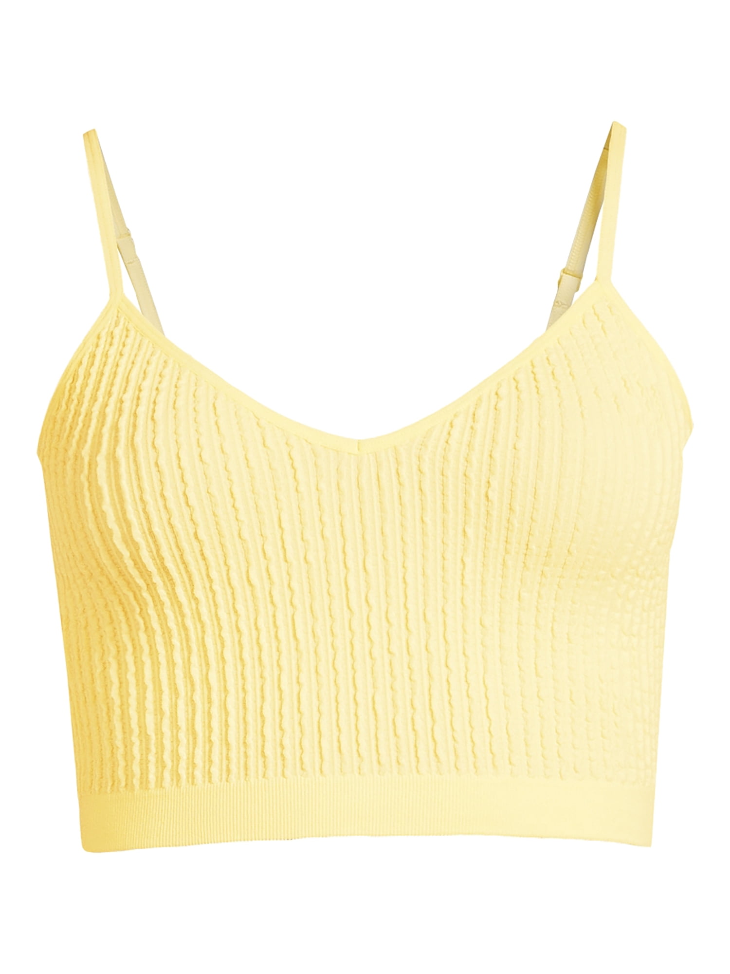 No Boundaries Juniors' Puff Texture Unlined Brami Bra