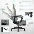 thumbnail image 4 of JONPONY Big and Tall Gaming Chair, Ergonomic Design, Gamer Chair PU Leather with Footrest and Lumbar Support, High Back Office Chair Support 8 Hours Long Sitting, Computer Chair,Grey, 4 of 11