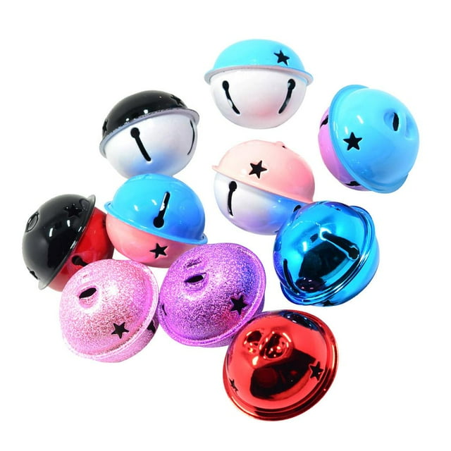 10 piezas Christmas Bells Charms Campanas para mascotas para la fabricación de joyas Manualidades para niños 40 mm