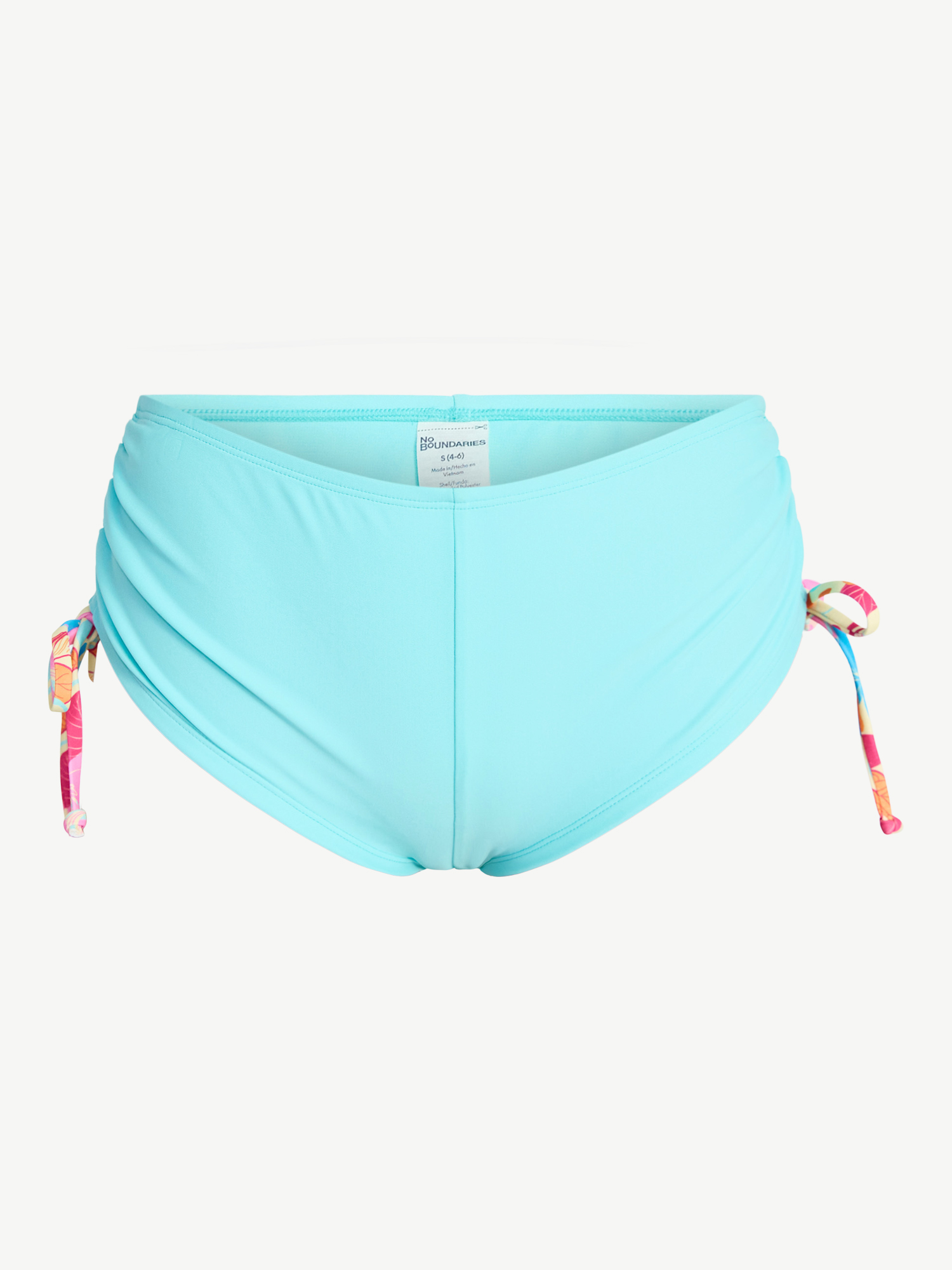 No Boundaries Bright Palms Bikini Boyshorts, Women's XXS-XXL