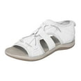 thumbnail image 2 of Womens Spring Trends!AXXD Women Sandals,Retro Lightweight Breathable Fishmouth Open Toe Round Toe Beach Roman Sandals For Women Clearance Size 5.5, 2 of 4