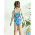 thumbnail image 4 of Child Girls One Piece Ruffle Swimsuit Criss Cross Bathing Suit Swimwear 4-12 Years, 4 of 10