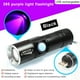 thumbnail image 4 of Yuarrent Linterna de aleación de aluminio portátil IPX6 resistente al agua alimentada por con para comprobar dinero al aire libre Iluminación novedosa Negro 395nm Yuarrent HA074228-01, 4 of 6