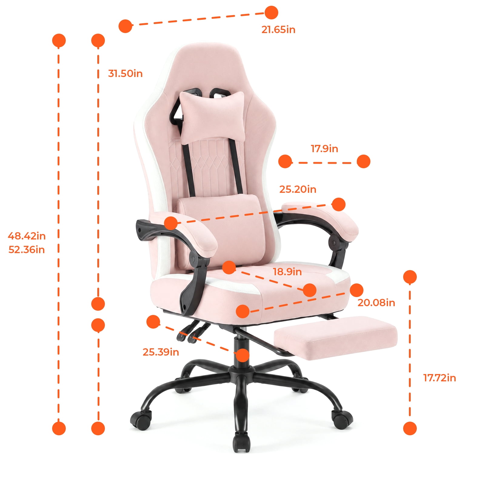Alvantor Gaming Chair, Computer Office Chair with Linkage Armrests and Footrest, High Back Ergonomic Computer Chair with Lumbar Support Task Chair with Footrest