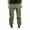 Army Green, variant on Men Pants Woven Fabric With Multiple Pockets Solid Color Casual Pants Work Pants Regular Straight Pant Black 3XL