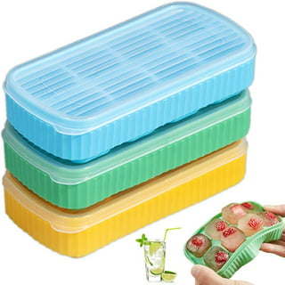 Combler Upgraded Material Ice Cube Trays for Freezer, 123X3 Pcs Mini Ice  Cube Tray with Lid and Bin, Easy Release, Pebble Ice Maker for Chilling