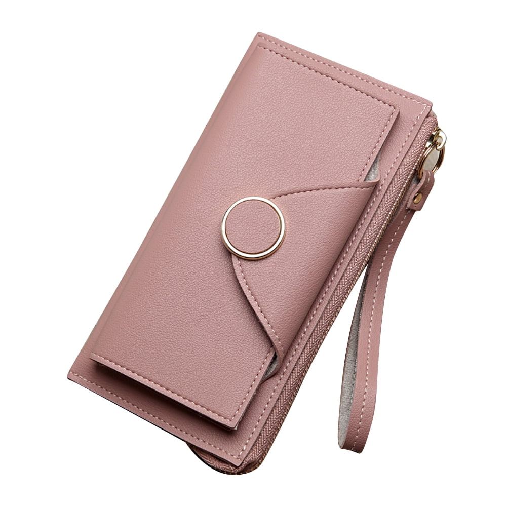 Faux Leather Clutch Wallet with wrist strap 