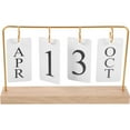 thumbnail image 3 of Wooden Desk Perpetual Calendar Planner Week Date Display Calendar Office Desktop Decor, 3 of 6