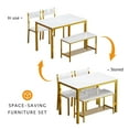 thumbnail image 4 of SogesPower 4 Pieces Contemporary Wood, Iron Dining Table Set Gold/White, 4 of 8