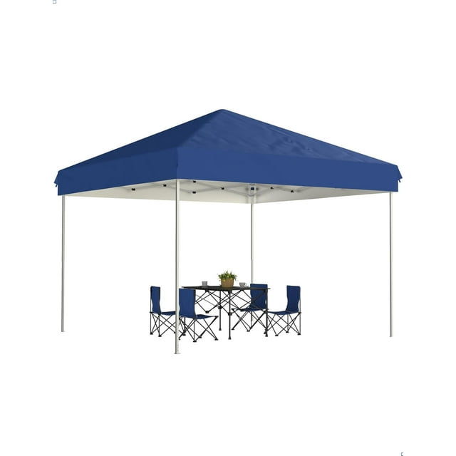 COZONY 10'x10' Pop Up Canopy Tent, Waterproof and UV Protection, 4 Sandbags,Instant Portable and Adjustable Shelter for Deck, Backyard, Garden, Patio,Lawns,Outdoor Activities, Blue