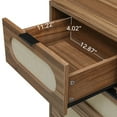 thumbnail image 2 of Hassch 5-Drawer Rattan Dresser for Bedroom, Tall Dresser Storage Chest of Drawers for Closet Bedside, Living Room, Hallway, 31.5"L x 15.75"W x 37.91"H, Walnut, 2 of 11