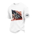 thumbnail image 2 of LWavelet Mens USA Shirt American Flag T-Shirt 4th of July Patriotic Short Sleeve Tee, 2 of 6