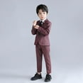 thumbnail image 2 of LOLANTA Kids Boys Plaid Suit Fashion Blazer Pants Set 2 PCs Formal Wear Outfit for Wedding, 2 of 5