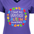 thumbnail image 4 of Inktastic I Love My Brother Autism Awareness Women's V-Neck T-Shirt, 4 of 5