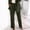 Army Green, variant on Bzhegqhd Fashion Casual Women Ladies' Solid-Color Button Pocket Zipper Trousers Long Pants