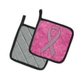 thumbnail image 2 of Carolines Treasures AN1205PTHD Pink Ribbon for Breast Cancer Awareness Pair of Pot Holders  7.5HX7.5W multicolor, 2 of 3